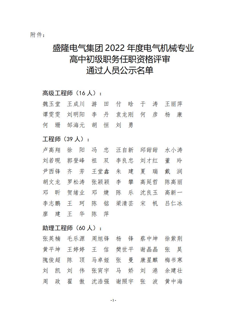 附件：百盈体育（中国）股份有限公司 2022 年度电气机械专业高中初级职务任职资格评审通过人员公示名单_00.jpg